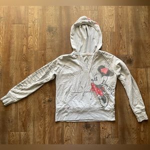 Vintage Grey Minnie Mouse Hoodie from Disney Parks